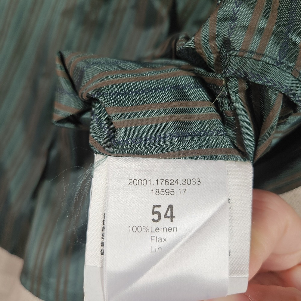 German Linen Vest Men US Sz 44/ EU 54 Western Trachten Traditional Leather Hunt - Picture 7 of 16